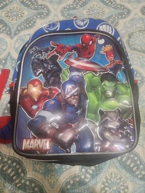 Marvel Superhero Kids Backpack - Blue/Green/Red